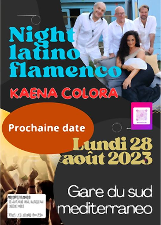 Cartel de Night latino flamenco en la Gare du Sud, Niza