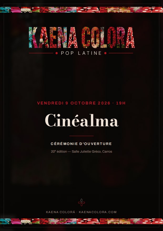 Kaena Colorá en la ceremonia de apertura del festival Cinéalma en Carros, el 9 de octubre de 2026